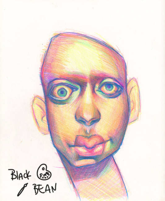 NEON Colored Pencil Drawing (Original)