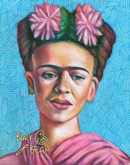 Oil Pastel Frida Sketch 2020 (Original) Original